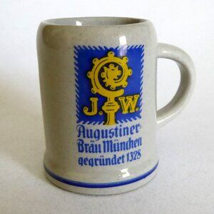 VINTAGE AUGUSTINER BRAU MUNCHEN MINIATURE CERAMIC GERMAN BEER STEIN (NEW)